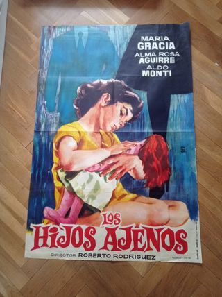 antiguo cartel de cine original los hijos Ajenos 