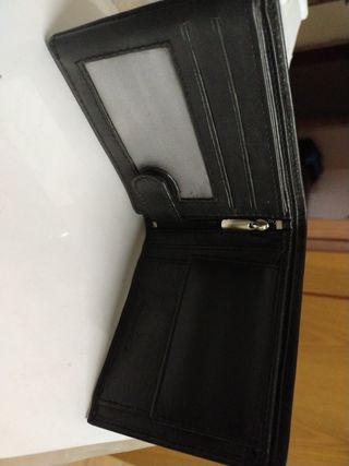 Cartera caballero piel