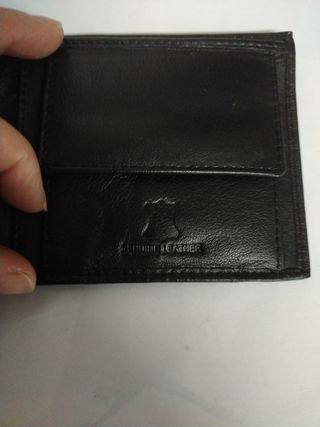 Cartera caballero piel