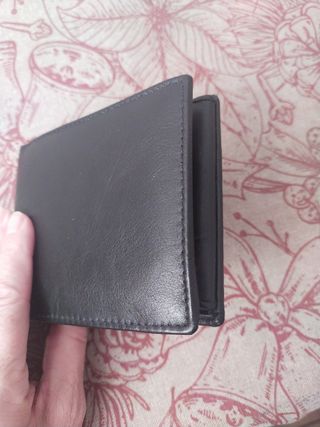 Cartera caballero piel