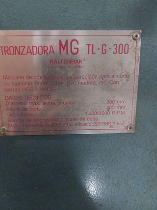 Tronzadora MG TL g 300