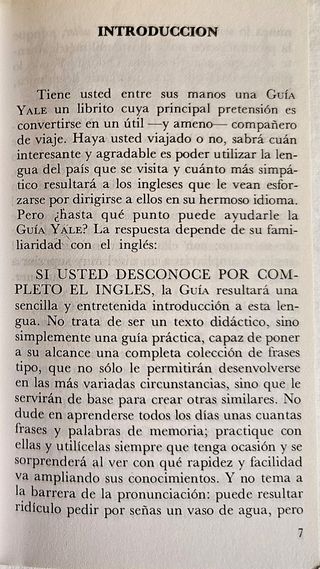 Guías de conversación de inglés y francés Yale