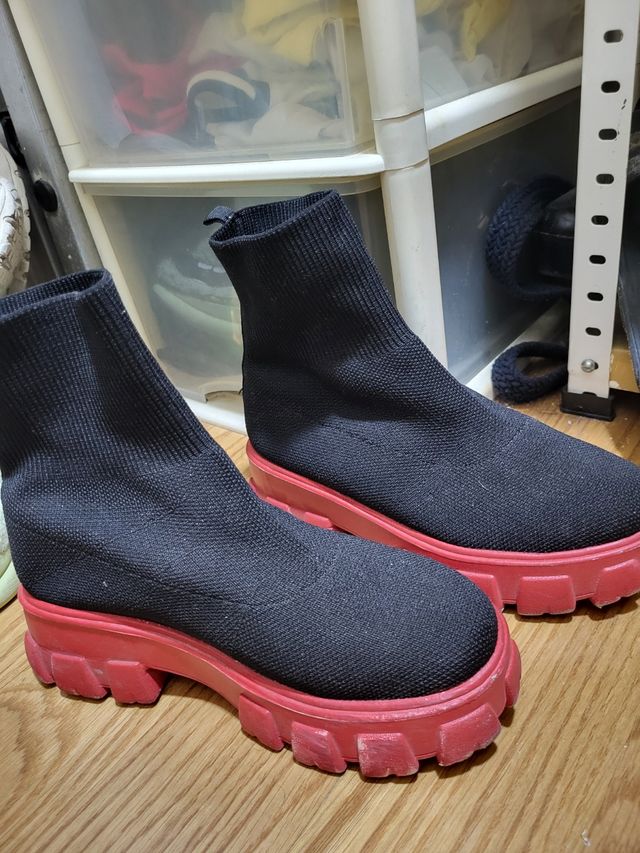 Botas elastica plataforma