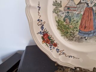 Plato redondo grande Sarreguemines modelo Obernai.