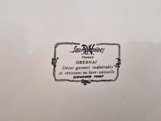 Plato redondo grande Sarreguemines modelo Obernai.