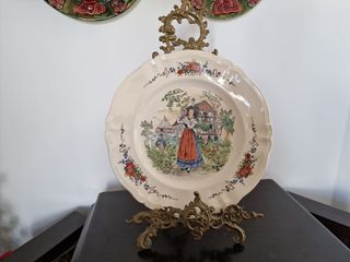 Plato redondo grande Sarreguemines modelo Obernai.