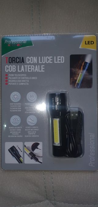 Torcia led ricaricabile idea 🎁