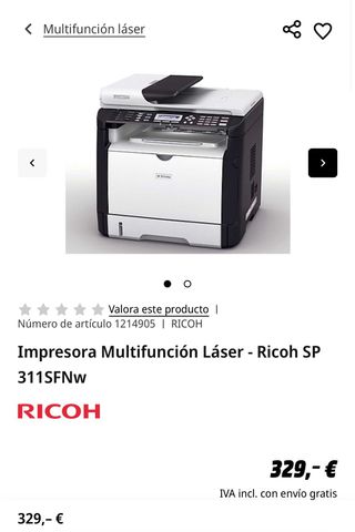 impresora RICOH SP 311SFNw