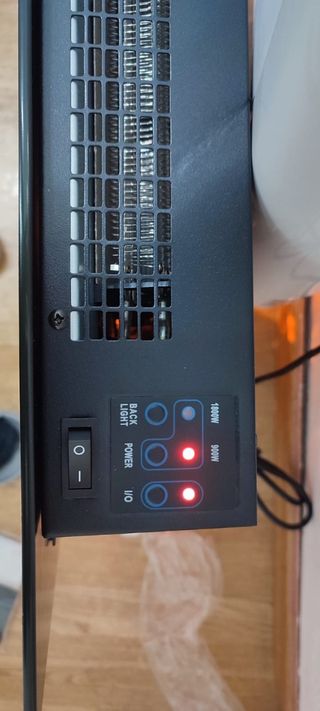 Chimenea eléctrica con mando a distancia