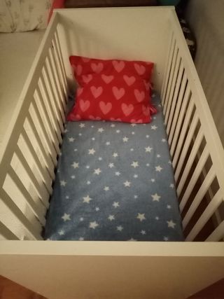 Cuna cama stuva con cajones + colchón 