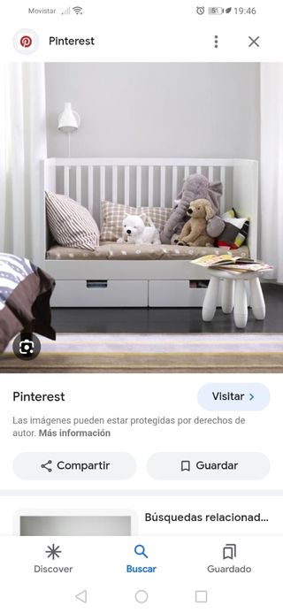 Cuna cama stuva con cajones + colchón 