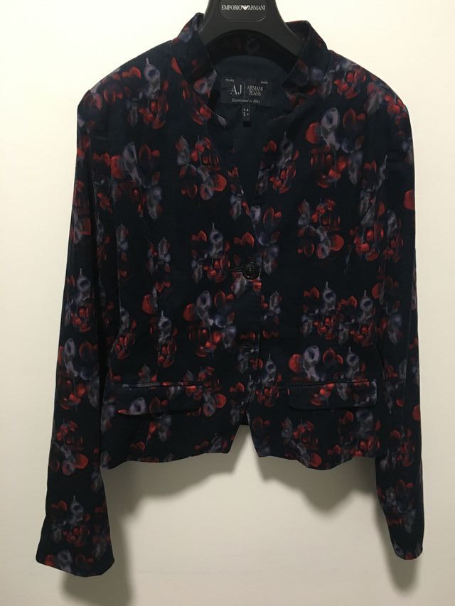 GIACCA donna ARMANI JEANS blu fiori Taglia 44