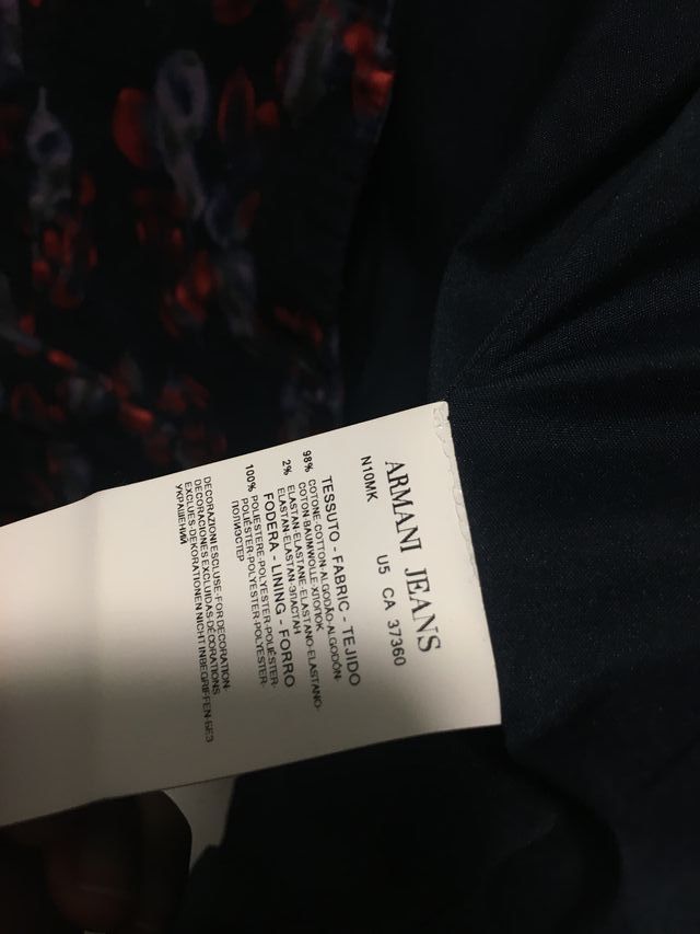 GIACCA donna ARMANI JEANS blu fiori Taglia 44