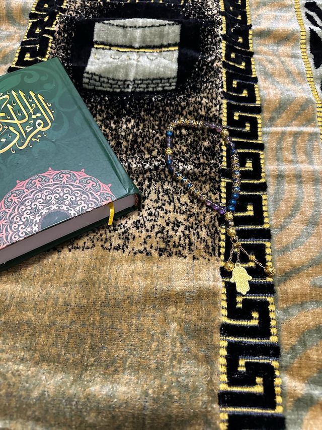 Set Alfombra islam Nueva de rezo/oración de Egipto