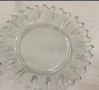 1 plato de cristal grande antiguo