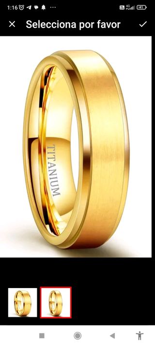 Conjunto de anillos de Alianzas de Titanio puro