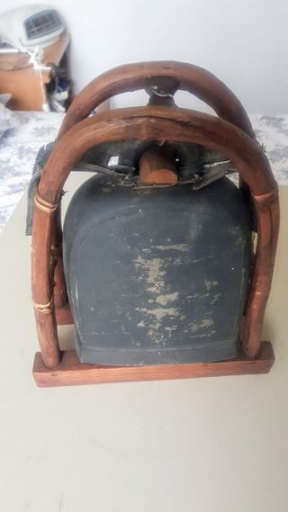 Campana thai da elefante in bronzo .