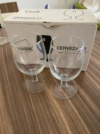 Copas de cristal cerveza/agua