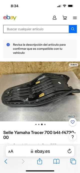 Asiento original rebajado Yamaha Tracer 7