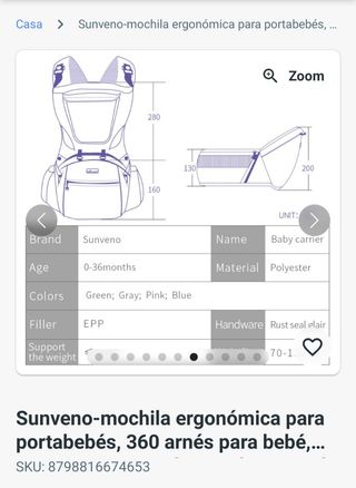 Mochila Sunveno 3 en 1. NUEVO