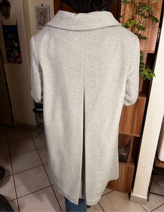 🧥 Cappotto donna grigio - lana vergine e cashmere