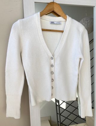 Cardigan Súper Suave Blanco Zara
