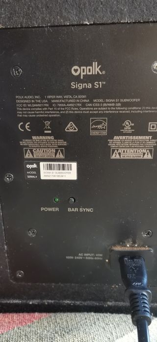 Barra sonido y subwoofer Polk