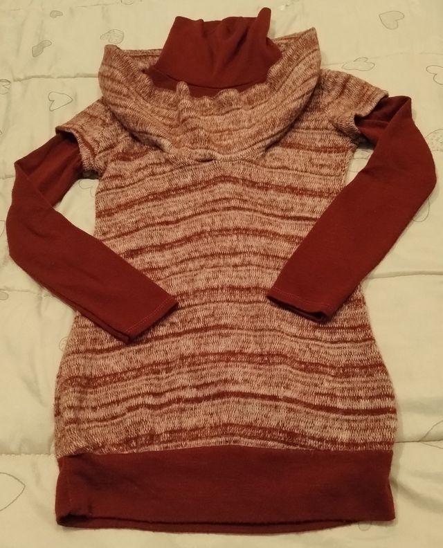 Maglione lungo bordeaux