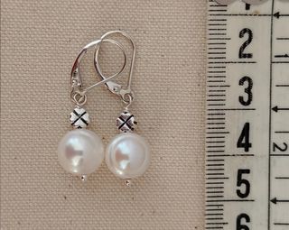 Pendientes, plata ley y perlas 