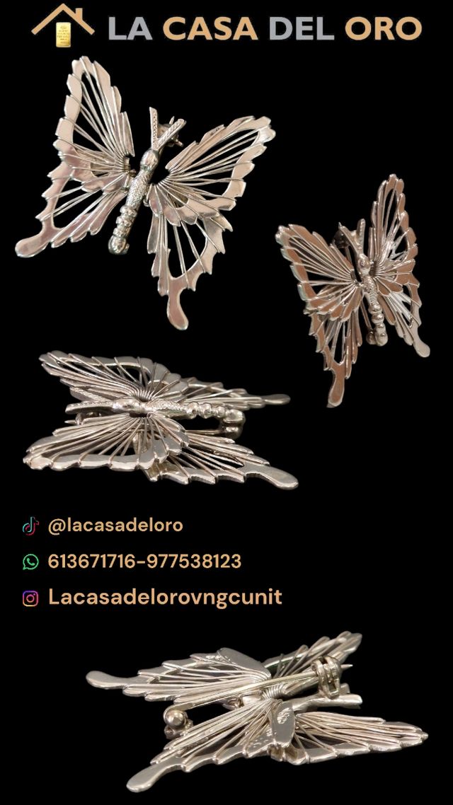 Broche mariposa plata 925 -C220/PC197-