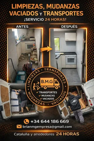 Furgoneta, Portes, limpieza, vaciados, mudanzas.