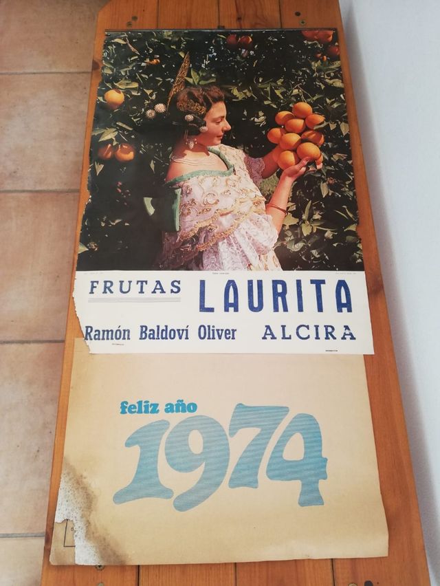Vendo Antiguo calendario de Frutas Laurita 1974