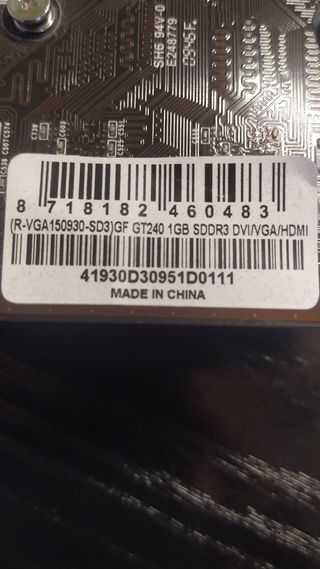 Tarjeta grafica POINT OF VIEW GeForce GT 240 1GB