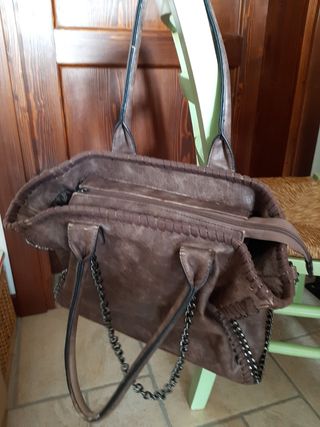 Borsa similpelle marrone