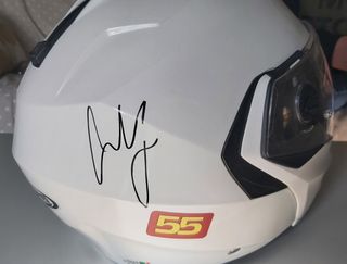 Casco Moto Caberg TG M . Con autografo Sainz n.55