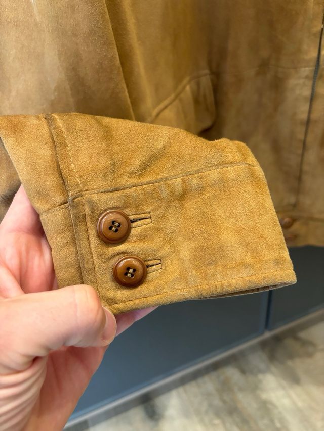Giacca vintage camoscio unisex tg. 50