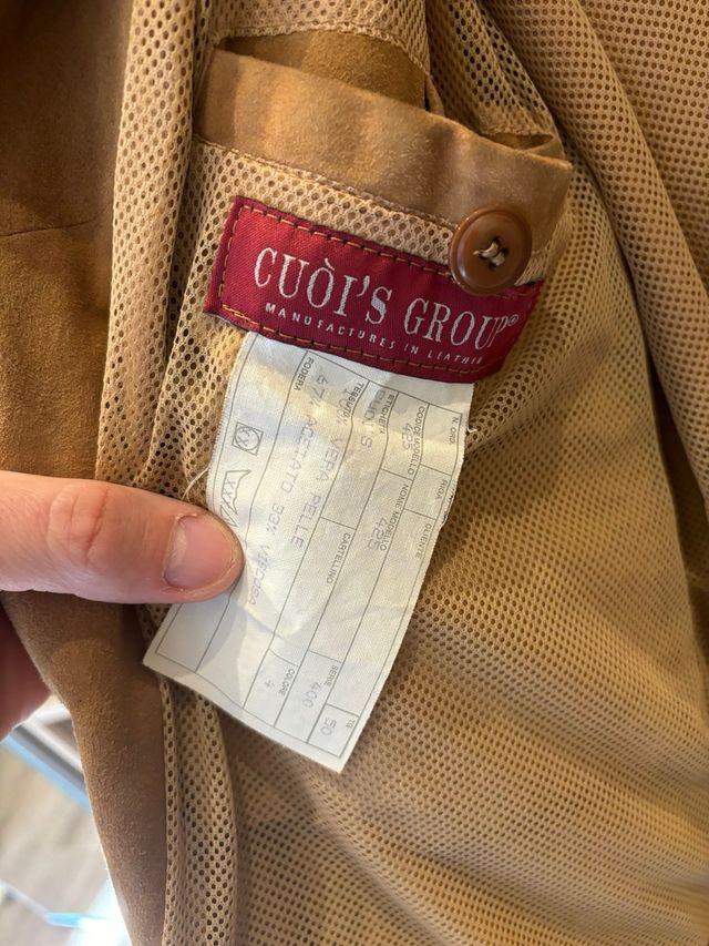 Giacca vintage camoscio unisex tg. 50