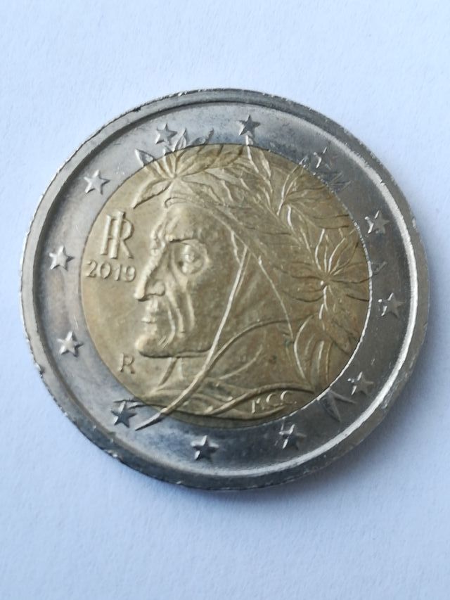 Moneta Dante Italia 2019 2 euro