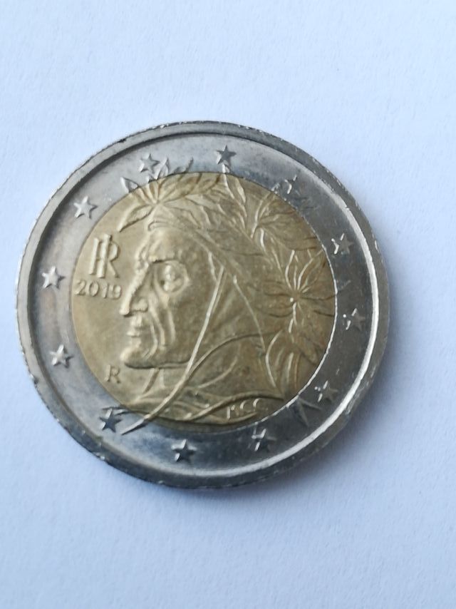 Moneta Dante Italia 2019 2 euro