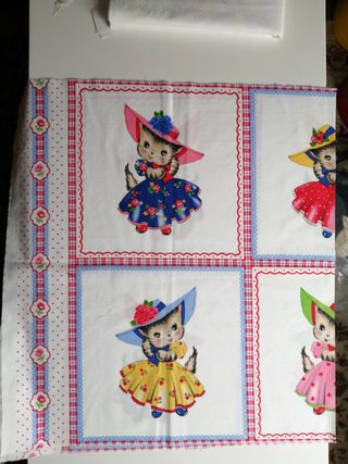 Stoffa Pannello per Cuscino con Gattini