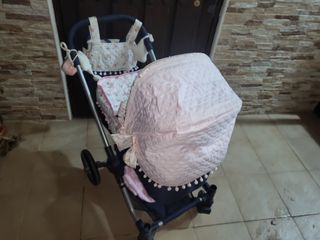 Carrito/capazo azul marino juguete