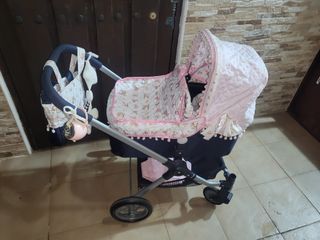 Carrito/capazo azul marino juguete