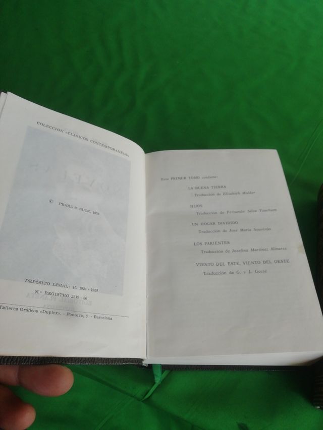 2 libros Novelas de Pearl S. Buck tomos 1 y 2