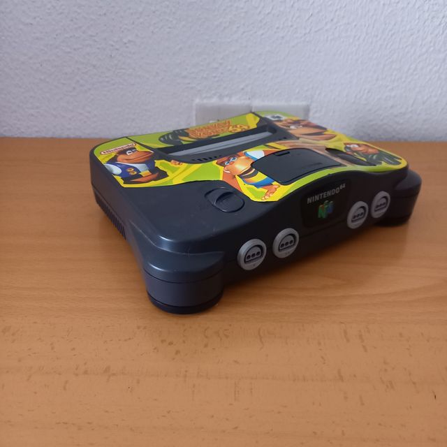 CONSOLA NINTENDO 64 SKIN DONKEY KONG 64 COMPLETA