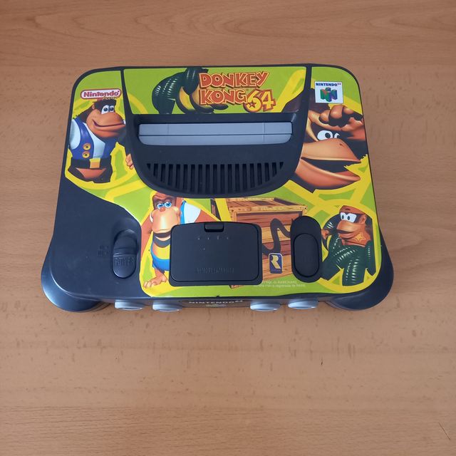 CONSOLA NINTENDO 64 SKIN DONKEY KONG 64 COMPLETA