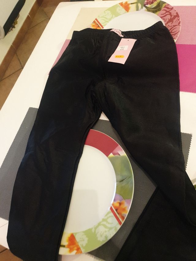 Leggins lucidi neri nuovi