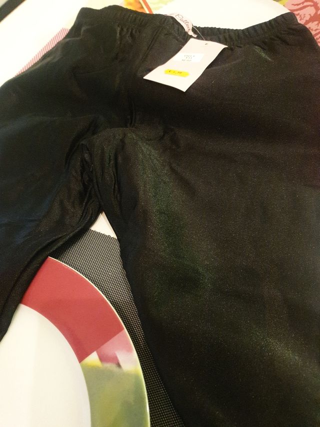 Leggins lucidi neri nuovi