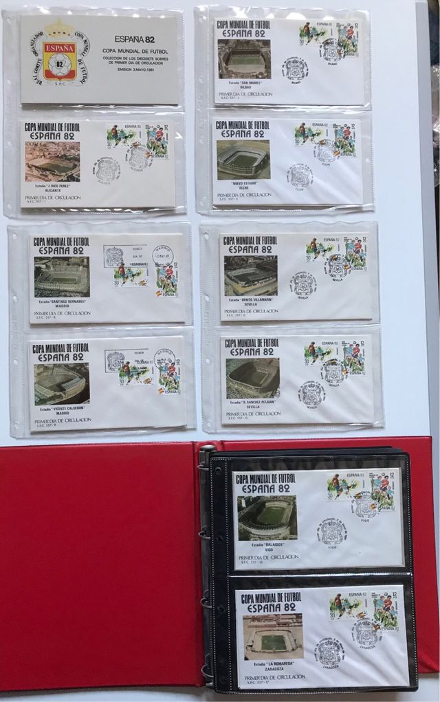 Mundial fútbol España 1982, sobres primer día