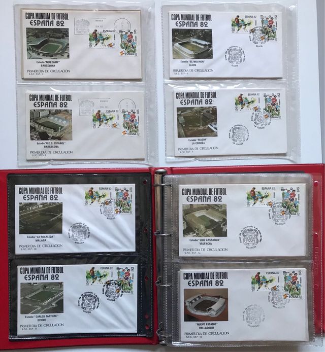 Mundial fútbol España 1982, sobres primer día