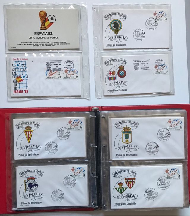 Mundial fútbol España 1982, sobres primer día